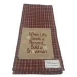 Park Designs Seasonal Tea Towel Plaid Cotton 18X28 Embroidered Patch New. Fixed Price $12.59.