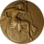 France 1957 Electricity By Pelletier Female Wields Lightning Archival Holder. Fixed Price $136.00.