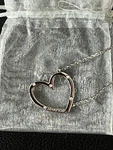 Mary Kay Rhinestone Silver Heart Pendant Necklace Vintage New Bag. Fixed Price $10.00.