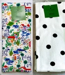 2) Kate Spade Towel Set Of Cotton Terry Designer Tropical Scene + Polka Dot. Fixed Price $21.99.