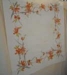 Vera Tablecloth Flowers 47X48 Vintage Square Spring Floral Mid Century. Fixed Price $17.77.