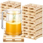 Tioncy 18 Pcs Mini Wooden Pallets Coasters Crafts Rustic Square B.... Fixed Price $36.50.