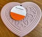 Last Le Creuset Mauve Heart Silicone Trivet Hot Pad Pot Holder. Fixed Price $49.99.