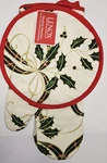 Lenox Holiday Nouveau Christmas Oven Mitt & Potholder Set Nwt American By Design. Fixed Price $19.95.
