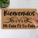 Welcome Mat Bienvenidos Mi Casa Es Su Outdoor Indoor Entrance, Low-.... Fixed Price $42.19.
