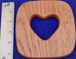 Wooden Heart Cutout Trivet Hot Pad Solid Square 5 Rustic Farmhouse. Fixed Price $10.17.