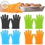 1 Pair Silicone Bbq Heat Resistant Gloves Oven Grill Pot Kitchen Cooking Mitts. Fixed Price $9.36.