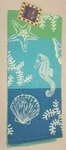 " Coastal Seahorse Shells Tea Towel Kitchen Dish Hand Cotton By Kay Dee. Fixed Price $9.99.