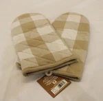 Elrene Unisex Farmhouse Living Buffalo Check Oven Mitt EG7 Beige One Size Nwt. Fixed Price $9.96.