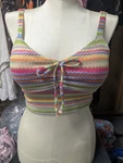 No Boundaries Multicolor Striped Knit Tie Camisole Top Size. Fixed Price $11.00.