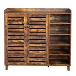 Shoe Cabinet With 2 Doors 5 Open Compartments And Tabletop Back Panel. Fixed Price $209.55.