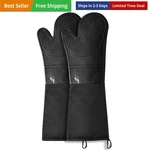 Extra Long Silicone Oven Mitts, Heat Resistant Gloves With Quilted Liner No. Fixed Price $17.99.