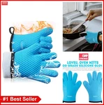 Kitchen Oven Gloves Heat Resistant Silicone Bbq Grilling Mitts 5 Finger Non. Fixed Price $34.99.