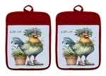 Pot Holders Oven Mitts Hot Pads Linen Towel Uh-oh! Chicken Chicks DZ366DPH. Fixed Price $16.99.