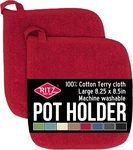 Ritz Royale Collection 100% Cotton Terry Cloth Pot Holder Set, Kitchen Hot Pad,. Fixed Price $16.49.