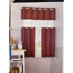 Mainstay Elevated Solid 3 Piece Kitchen Small Window Curtain Set. Fixed Price $25.00.