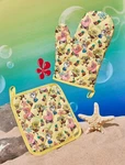 New Set Of 2 Spongebob & Patrick Kitchen Baking Oven Mit Pot Holder Sandy Glove. Fixed Price $14.99.