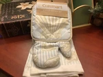 Cuisinart 3 Pc Set Oven Mitt/pot Holder/kitchen Towel New Shell/coastal. Fixed Price $16.99.