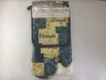 Better Home Nwt 3PC Blue Love Laugh Dream Kitchen Towel Potholder Oven Mitt Set. Fixed Price $8.50.