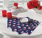 Texas Flag Set Of 4 Placemats! Lone Star Cotton & Lined!. Fixed Price $16.99.