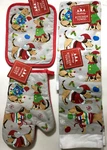 Set Of 4 Christmas Holiday Dogs 2 Dish Towel 1OVEN Mitt Pot Holder Multicolor. Fixed Price $17.78.