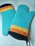 Silicone Oven Mitts, Heat Resistant 2PCS With Soft Cotton. Fixed Price $13.65.