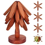 For Hot Dishes Tree Shape SET,4 Wooden + 1 Stand&#. Fixed Price $35.38.