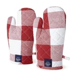 Encasa Xo Long 12"X7" Oven Microwave Hand Gloves 12X7 In, Buffalo Red Checks. Fixed Price $23.44.