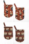 Fat Chefs Oven Mitts (set Of 2) (2 Patterns Available). Fixed Price $22.00.