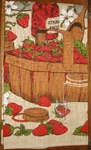 Kay Dee Strawberry Linen Kitchen Tea Dish Towel Stevens 25 X 16" Nos. Fixed Price $27.95.