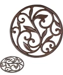 Comfify Decorative Cast Iron Trivet, Rust Brown, 7.7". Fixed Price $17.59.