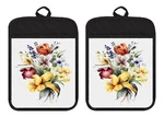 Pot Holders Oven Mitts Hot Pad Linen Towel Wild Flowers Bouqet Kitchen DZ356DPH. Fixed Price $16.99.