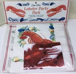 Cape Shore Lobster Party Pack 4-BIBS /towels /placemats /towelettes Instuctions. Fixed Price $8.00.
