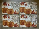 Pumpkin Fall Autumn Harvest Kitchen Decor Design Tapestry Placemats Set Of 4. Fixed Price $23.91.