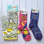 Blue Q Set Of Two Women's Socks Size 5-10 And Oven Mitt. Fixed Price $30.00.