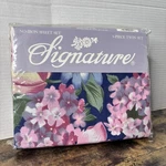 Vintage Signature Tradewinds Floral Iron Twin 3 Piece Bed Sheet Set Nip Nos. Fixed Price $49.99.