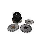 Southwestern Cowhide W/ Holder Set Of 4 Coasters & 1 Texas Design. Fixed Price $25.50.