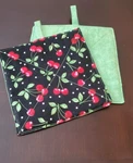 Handmade Quilted Pot Holders Pair, 100% Cotton Batting, Insul Bright.. Fixed Price $14.99.
