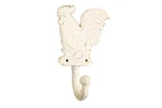 Handcrafted Model Ships Whitewashed Cast Iron Rooster Hook 7" - Wall Hoo.... Fixed Price $20.49.