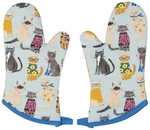 Now Designs Oven Mitts, Feline Fine - Set Of (2143009). Fixed Price $32.92.