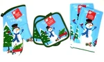 New Christmas Snowman With Wagon Kitchen Oven Mitt Towel Pot Holders Choice. Fixed Price $7.99.