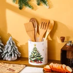 Christmas Tree Kitchen Decor Acrylic Utensil Holder Crock Spoon Organizer. Fixed Price $33.51.
