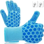 Bbq Grill Oven Work Gloves (blue). Fixed Price $13.99.