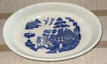 Johnson Bros Blue Willow Heavy Oval Baker 11 3/4" Dishwasher Freezer Oven Safe. Fixed Price $80.00.