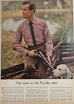 1956 Print Ad Viyella Hathaway Suburban Shirts Hunter,shotgun,dog Waterville,me. Fixed Price $23.74.