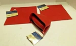 Set Of 3 Home Collection - 2 Red Silicone Hot Pads + 1 Glove. Fixed Price $12.59.