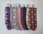 Americana Design Homemade Fabric Plastic Grocery Bag Holder. Fixed Price $8.25.