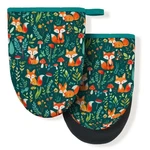Forest Fox Animal Green Floral Flower Mini Silicone Oven Mitts, Heat Slip Res.... Fixed Price $22.64.
