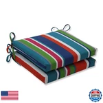 Pillow Perfect Stripe Indoor/outdoor Square Corner Chair Seat Cushion Ties. Fixed Price $113.72.