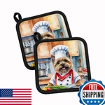Caroline's Treasures Carolines Cairn Terrier The Chef Pair Of Pot. Fixed Price $27.34.